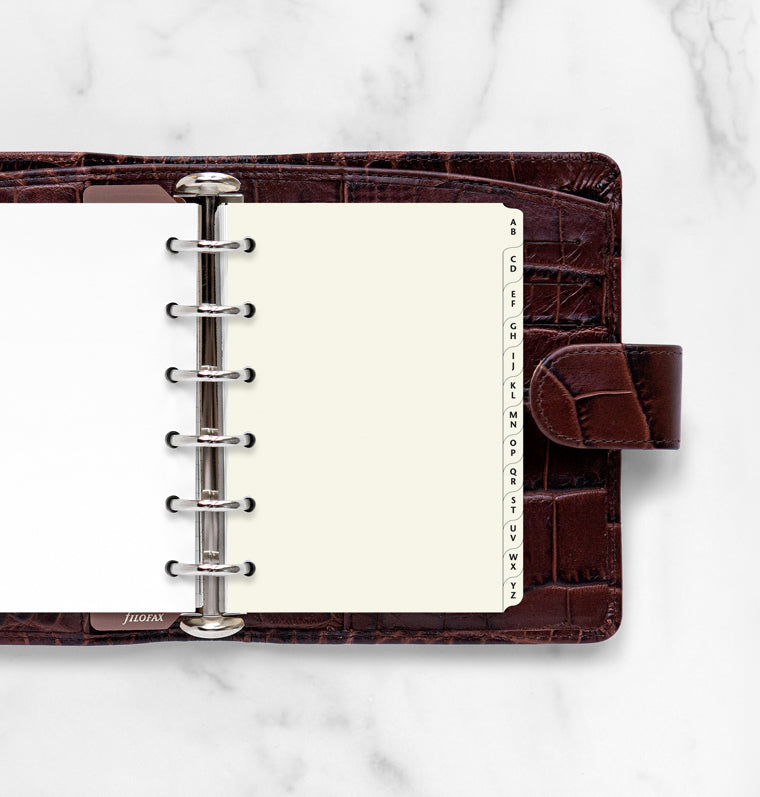 Cotton Cream A-Z Dividers - Pocket