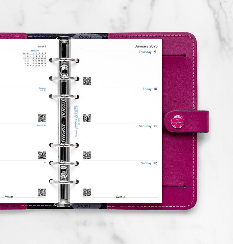 Week On Two Pages Diary - Personal 2025 English - Recycled Paper