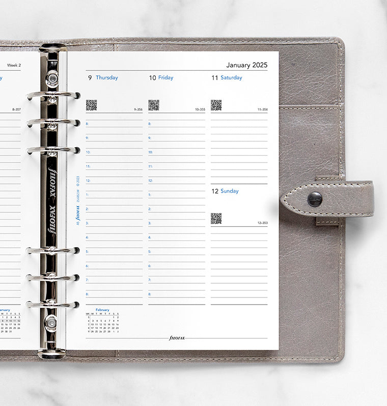 Week On Two Pages Diary With Appointments - A5 2025 English - Recycled Paper