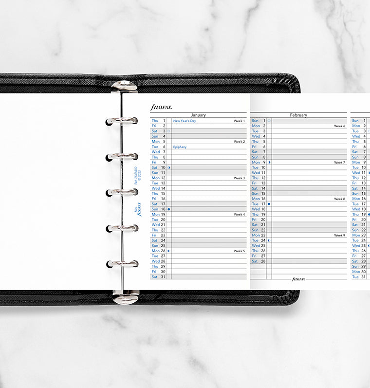 Vertical Year Planner - Mini 2026 English - 26-68102
