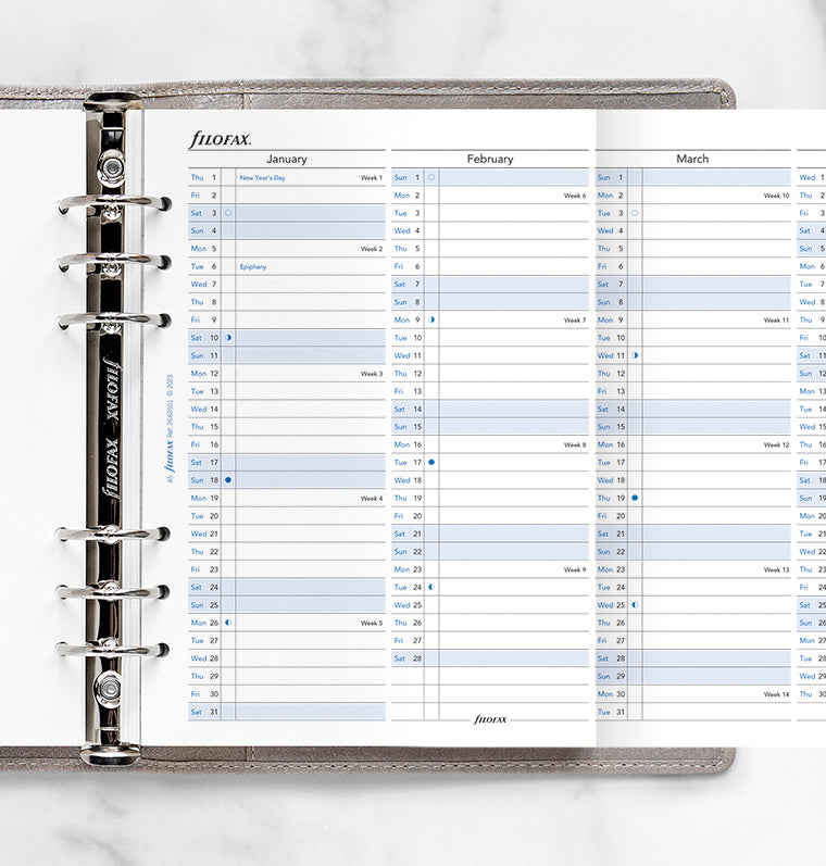 Vertical Year Planner - A5 2026 English - 26-68501