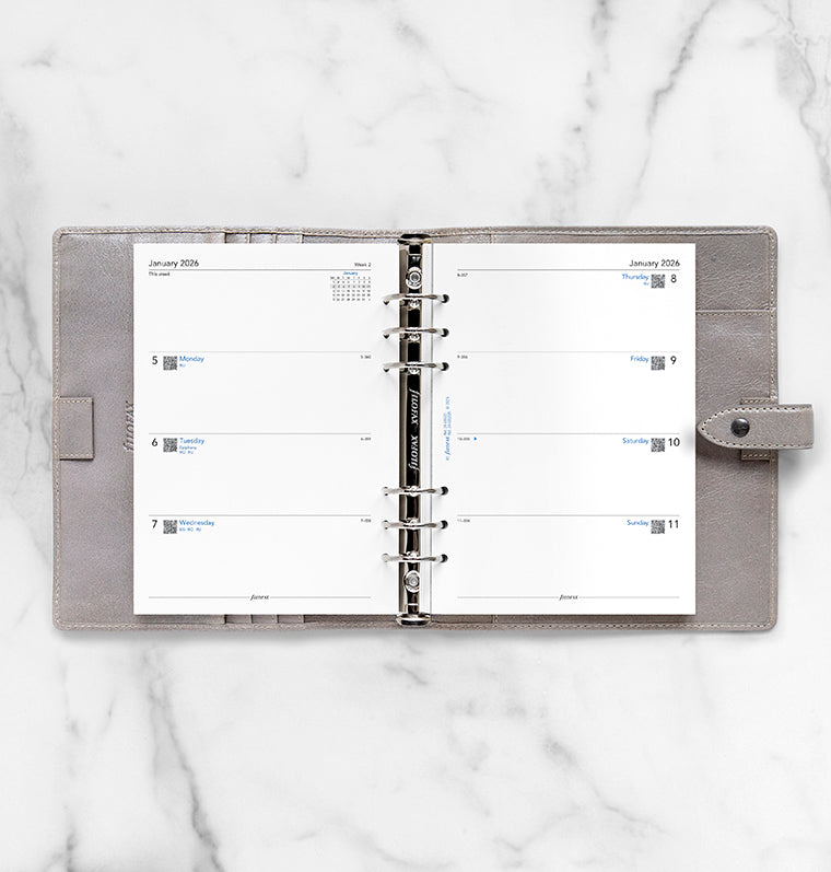 Filofax Refiller Vecka Per Uppslag Dagbok - A5 2026 Engelsk - Återvunnet Papper 26-68522R