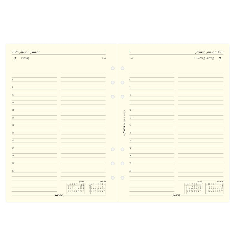 Filofax Dagbok Dag Per Sida Svensk/ Dansk/ Norsk A5 2026 26-7242