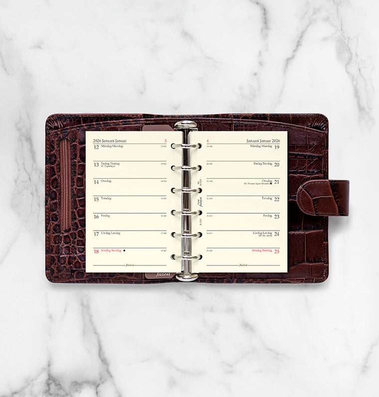 Filofax Dagbok, Vecka Per Sida Svensk/ Dansk/ Norsk Pocket 2026 26-7620