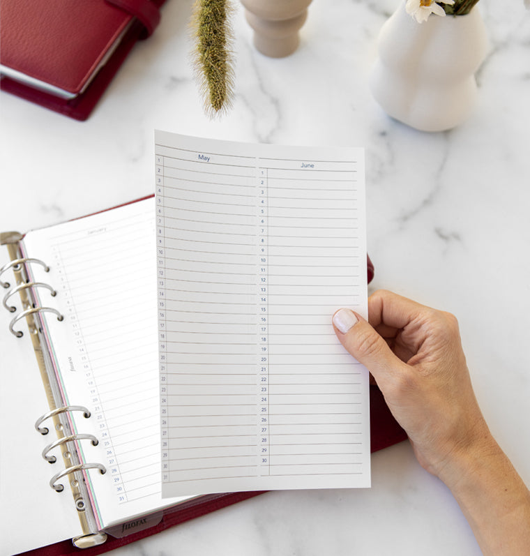 Finsbury A5 Leather Organiser Scarlet