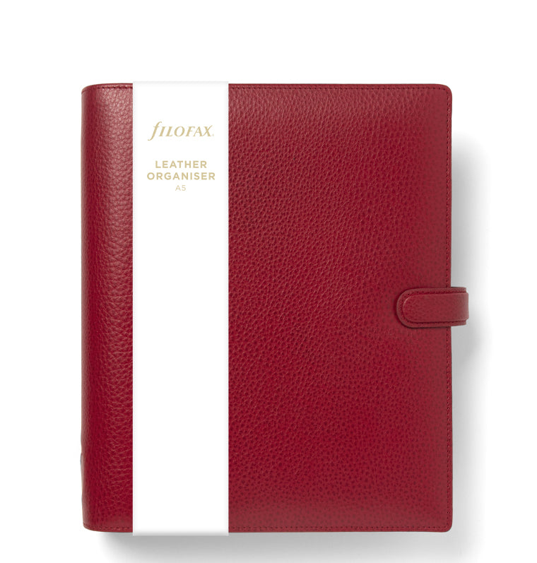 Finsbury A5 Leather Organiser Scarlet