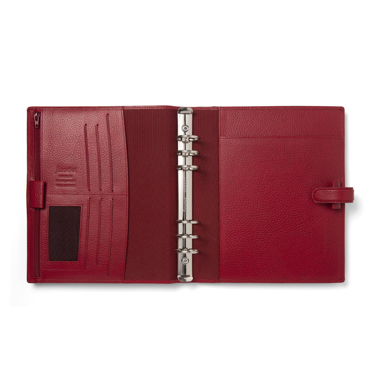 Finsbury A5 Leather Organiser Scarlet