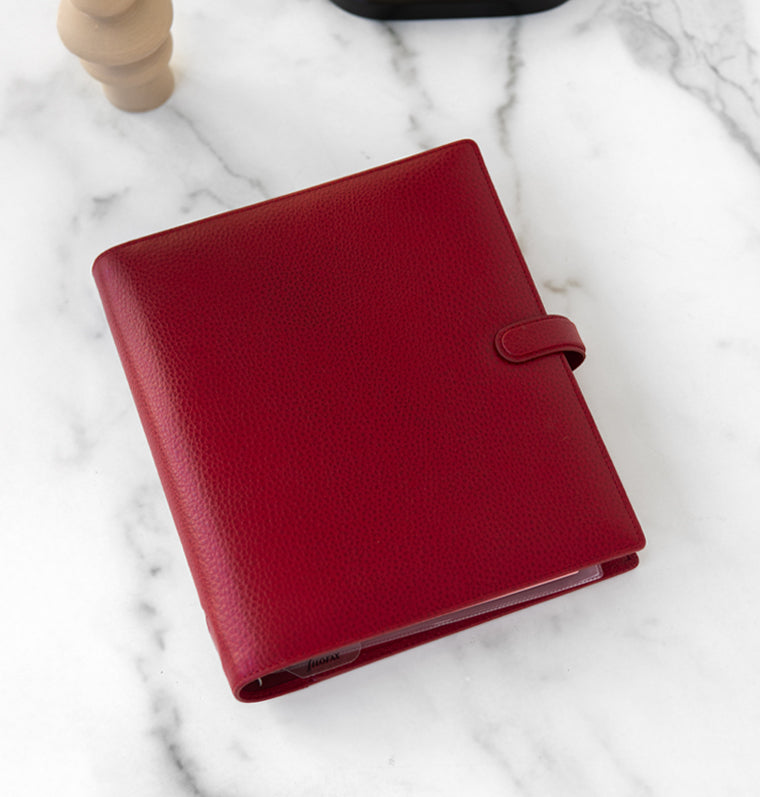 Finsbury A5 Leather Organiser Scarlet