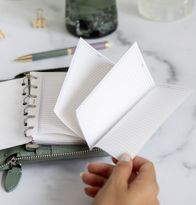 Norfolk Pocket Compact Zip Leather Organiser Sage