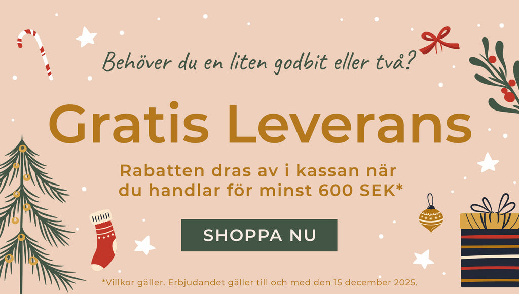 Gratis Leverans . Rabatten dras av i kassan när du handlar för minst 600 SEK. Villkor gäller. Erbjudandet gäller till och med den 15 december 2025.