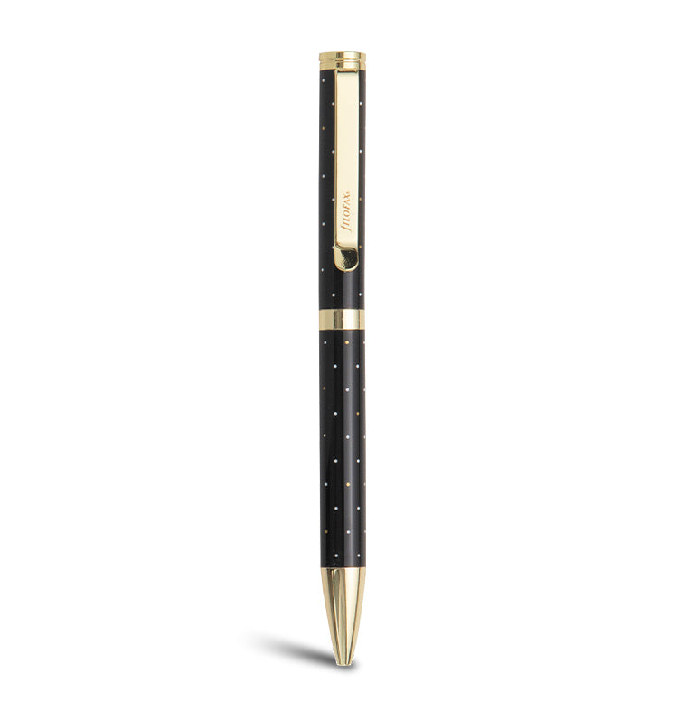 Moonlight Ballpoint Pen by Filofax in Black and Gold