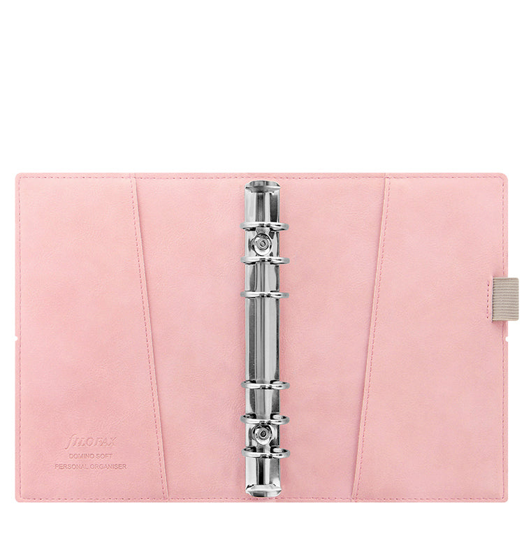 Domino Soft Pale Pink Personal Organiser, open view